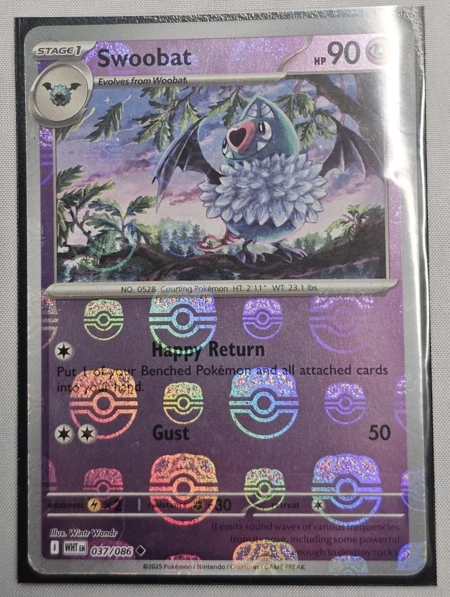 White Flare Swoobat [Master-Ball] Pokémon card